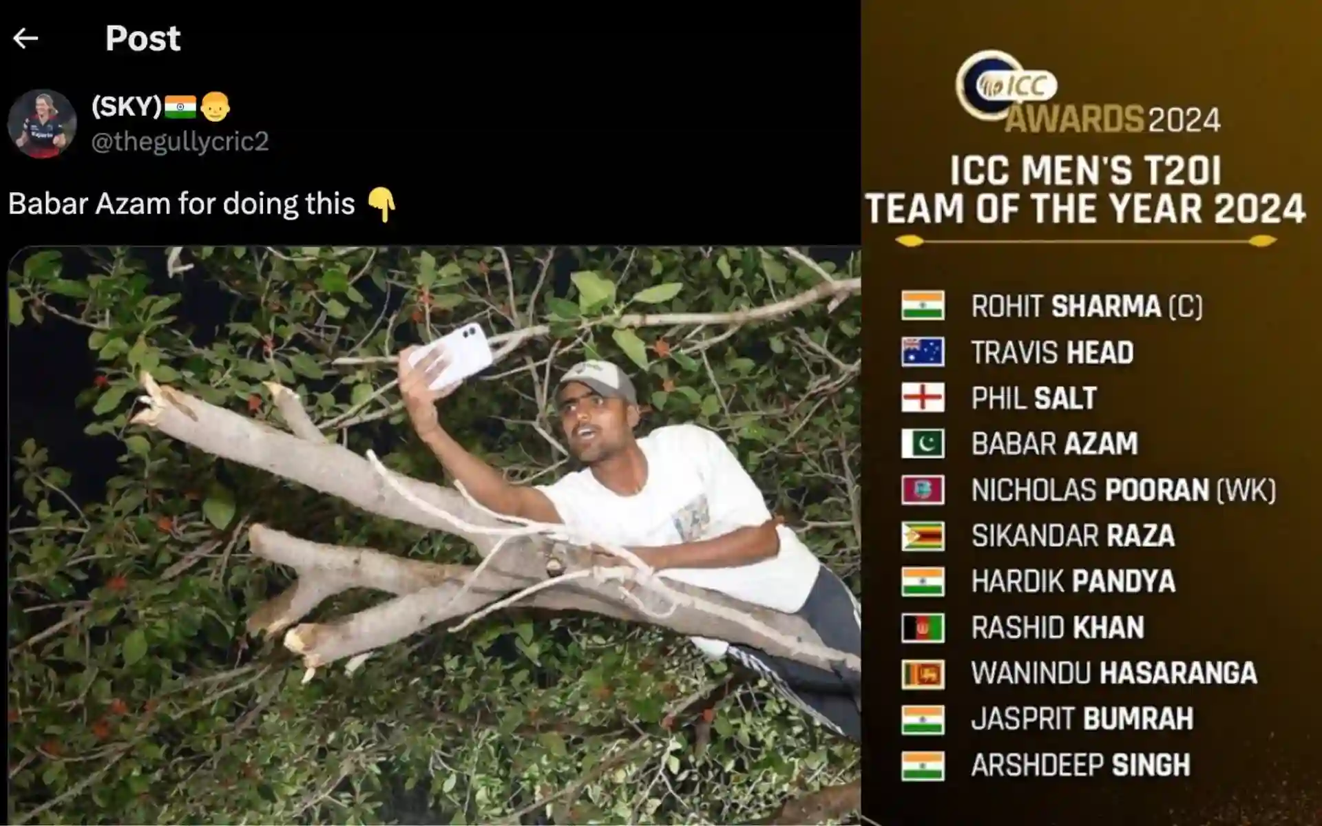 Fans Mercilessly Troll Babar Azam As ICC Includes Him Over Kohli In T20I Team Of The Year